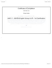 NIHSS Group A Version 5 Flashcards | Quizlet. 5 days ago Web NIHSS Group A Version 5. 4.4 (11 reviews) Patient 1. Click the card to flip 👆. 1a 0. 1b 0. 1c 0. 2 0. 3 0. Courses 325 View detail Preview site